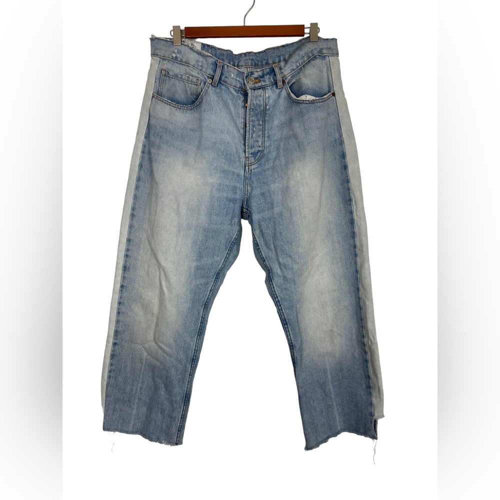 GUC Zara TRF IX'D Makers‎ Light Wash High Rise Button Fly Cropped Jeans 8